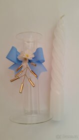 Skleněný svícen se svíčkou - 3