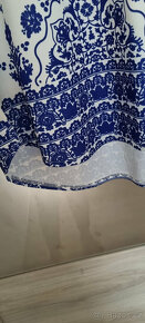 Tunika šaty bílo modrý vzor - 3