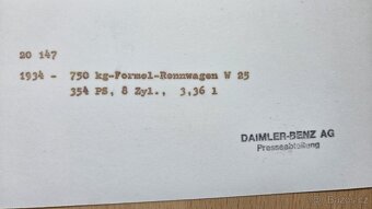Mercedes W 25 1934 originální tovární tisková fotografie - 3
