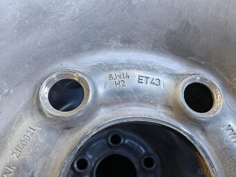 Sada 4ks plechovych disku 5x100 6Jx14 ET43 - 3