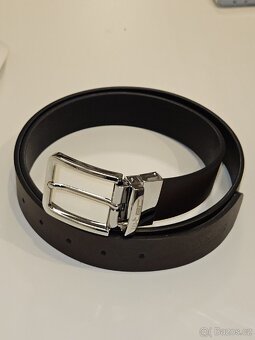 KOŽENÝ opasek W-TEC Machoo, barva hnědá/černá, délka 110 cm - 3