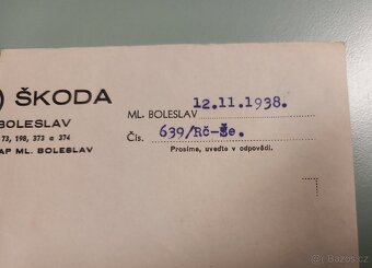 ASAP - Auto Škoda - vysvědčení z  roku 1938 - 3