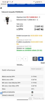 Prodám novou vývěvu na VW 1.6D  1.6TD - 3