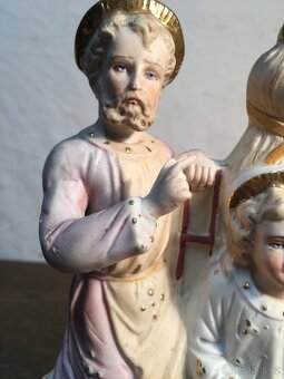 Žacléř Svatá trojice porcelánová soška Marie Ježíš Josef - 3