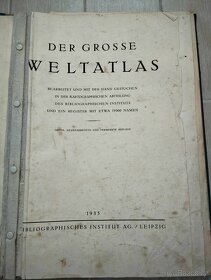 Atlas světa, velký, Německo 1935 + pár starých map - 3