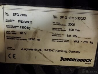 Vysokozdvižný elektrický vozík Jungheinrich EFG 213n - 3