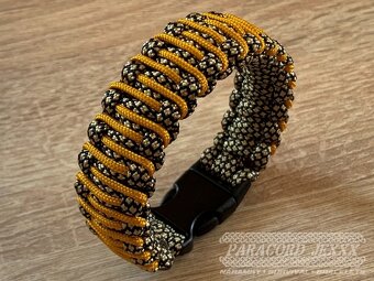 Paracord náramek (18 cm) bronze - gold - 3