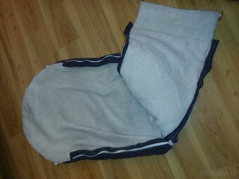 Fusak zimní univerzální kojenec umělý beránek šedý - 3