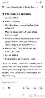 CASIO OCEANUS 3768 OCW-520 - 3