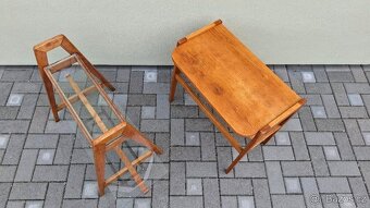 Retro designové květinové stolky 2ks - 3