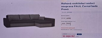 Rohová rozkládací sedací souprava L (pravá) - 3