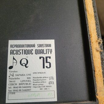 Reproduktorová soustava AQ(Acustiqve Quality) - 3