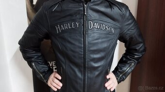 Harley Davidson dámská reflexní kožená bunda vel..S - 3