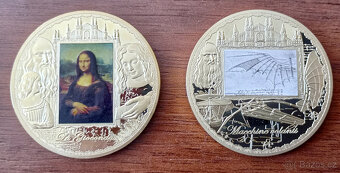 Leonardo da Vinci Exkluzivní pozlacené medaile - 3