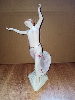 Polo akt tanečnice ART-DECO starý ROYAL DUX V.31cm - 3