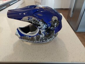 Detske cross helmy Xtreme-modra,zelena - 3