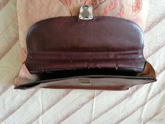 Hnědá kožená aktovka - 3