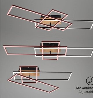 Stropní LED světlo ( černá + dřevo ) - 3