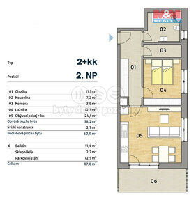 Prodej bytu 2+kk, 73 m², Dobřichovice - Praha západ - 3