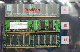 RAM SDRAM, DDR1, DDR2 ceny a dostupnost v popisu - 3
