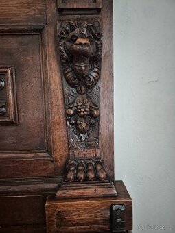 Starožitný dubový kredenc / priborník Mechelen - 3