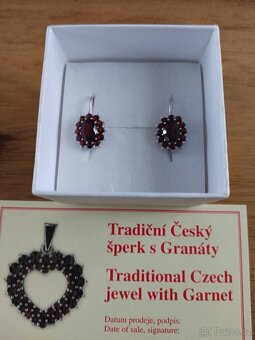 Český granát - náušnice - 3