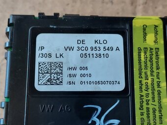 pod volantová jednotka 3C0 953 549A - VW - 3