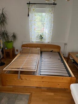 Manželská postel dřevěná - 3