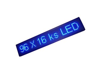 Reklamní LED panel s pohyblivým textem, 1 metr, modrý - 3