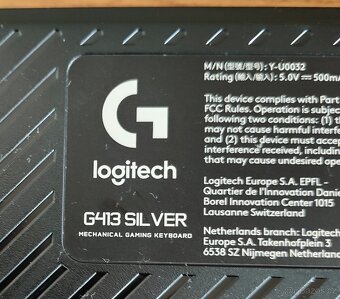 Herní klávesnice Logitech G413 Silver - 3