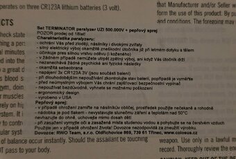UZI terminator 500 paralyzer a peprovy sprej - 3