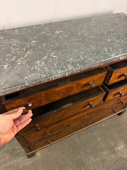 Starožitná komoda s mramorovou deskou (137028) - 3