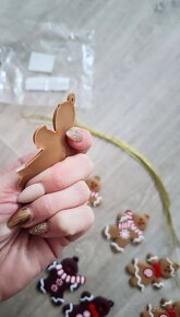 12x vánoční ozdoba- perníček, perník - 3