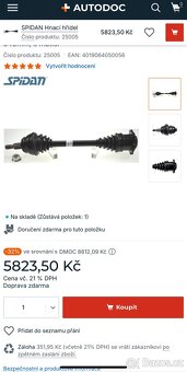 SPIDAN 25005 Hnací hřídel - 3