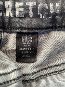 Chlapecké šedé rifle vel. 164 cm - 3