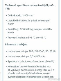 Nabíječka NOKIA AC-15E / ORLOVÁ - 3