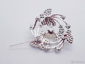 Nová brož-motýlci s perlou - 3