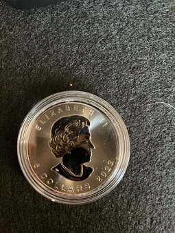 1 Oz stříbrná mince Maple Leaf Gold Black Empire 2022 - 3