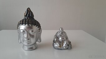 Sošky - Buddha - hlava + sedící smějící se Buddha - dekorace - 3