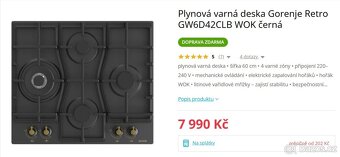 Varná deska plynová GORENJE retro - 3