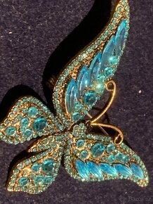 rhinestone brož,.7 x 5cm . - 3