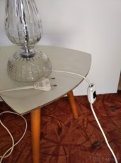 Stolní lampa skleněná, 3 ramenná - 3