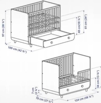 Dětská dřevěná postýlka ikea - 3