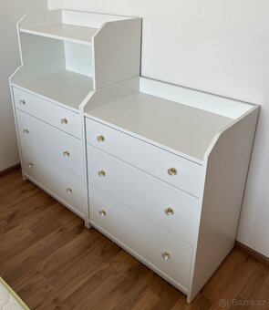 Komoda s policí HAUGA IKEA bílá - 3