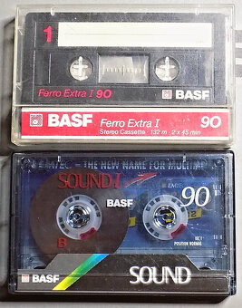 Prodám prázdné kazety MC, 2x BASF 90, 2x TDK 90 - 3