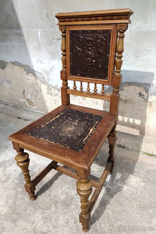 Historická židle k renovaci - 3ks - nabídka - 3