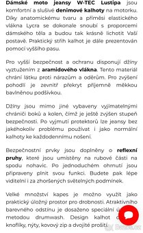 Dámské motorkářské jeansy - 3
