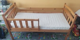 Dětská postel z masivu 180×80 cm + výsuvné lůžko + 2 matrace - 3