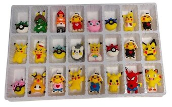 Adventní kalendář - Pokémon, obsahuje 24 3D figurek. - 3
