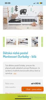 Dětská nízká Montessori postel - 3